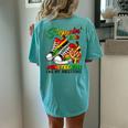 Stepping Into Junenth Afro Woman Black Girls Sneakers Men Women's Oversized Comfort T-Shirt Back Print Chalky Mint