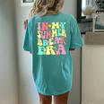 In My Summer Break Era Last Day Of School Teacher Summer Women's Oversized Comfort T-Shirt Back Print Chalky Mint
