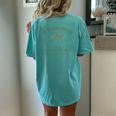 Summer Break Social Club Teacher Off Duty Beach Vacation Women's Oversized Comfort T-Shirt Back Print Chalky Mint