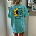 Sunflower Teach The Change You Want To See Teacher Life Women's Oversized Comfort T-Shirt Back Print Chalky Mint