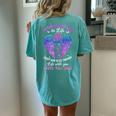 You Taught Me Many Things In Life I Miss You Dad Women's Oversized Comfort T-Shirt Back Print Chalky Mint