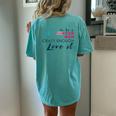 Tough Enough To Be A Soccer Mom Crazy Enough To Love It Women's Oversized Comfort T-Shirt Back Print Chalky Mint