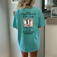 Never Underestimate An Old Lady Who Loves Cats August Women's Oversized Comfort T-Shirt Back Print Chalky Mint