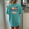 Vintage Beaching Not Teaching School's Out For Summer Women Women's Oversized Comfort T-Shirt Back Print Chalky Mint