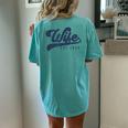 Wife Est 2024 Just Married Honeymoon Wife Wedding Couple Women's Oversized Comfort T-Shirt Back Print Chalky Mint