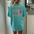 Will Trade Students For Chocolate Teacher Valentines Women's Oversized Comfort T-Shirt Back Print Chalky Mint