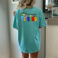In World Where You Can Be Anything Be Kind Positive Rainbow Women's Oversized Comfort T-Shirt Back Print Chalky Mint