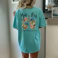 Yahweh Our Very Breath Speaks His Name Floral Lung Flowers Women's Oversized Comfort T-Shirt Back Print Chalky Mint