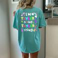 Youth I'm Taylor Doing Taylor Things Cute Girls Personalized Name Women's Oversized Comfort T-Shirt Back Print Chalky Mint