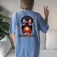 Autie Aunt Life Afro Black Autism Awareness Messy Bun Women's Oversized Comfort T-Shirt Back Print Blue Jean Autie Aunt Life Afro Black Autism Awareness Messy Bun Women's Oversized Comfort T-Shirt Back Print Blue Jean