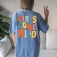 Bachelorette Party Groovy Girls Gone Mild Girls Women's Oversized Comfort T-Shirt Back Print Blue Jean