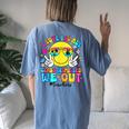 I Love You All Class Dismissed We Out Teacher Women's Oversized Comfort T-Shirt Back Print Blue Jean