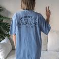 Promoted To Grandma Est 2024 New Grandma Women's Oversized Comfort T-Shirt Back Print Blue Jean