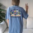 I Came I Taught I Loved I Retired Teacher Retirement 2024 Women's Oversized Comfort T-Shirt Back Print Blue Jean