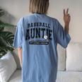 Baseball Auntie Matching Aunt Loud Proud Family Player Game Women's Oversized Comfort T-Shirt Back Print Moss