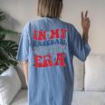 In My Baseball Sister Era Women's Oversized Comfort T-Shirt Back Print Moss