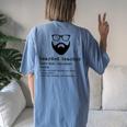 Bearded Teacher Beard Teacher Back To School Women's Oversized Comfort T-Shirt Back Print Moss