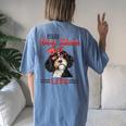 Bernedoodle Dog Proud Dog Mom Life Women's Oversized Comfort T-Shirt Back Print Moss