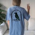 Christian Consider The Ravens Religious Bible Verse Faith Women's Oversized Comfort T-Shirt Back Print Moss