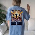 Disco Queen 70'S 80'S Retro Vintage Disco Women's Oversized Comfort T-Shirt Back Print Moss
