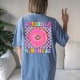 Donut Sprinkle Kindness Girls Doughnut Lover Women's Oversized Comfort T-Shirt Back Print Moss