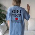 Gigi Like A Normal Grandma Only More Awesome Gigi Women's Oversized Comfort T-Shirt Back Print Moss