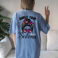 Girls Trip Sedona 2024 Weekend Birthday Squad Women's Oversized Comfort T-Shirt Back Print Moss