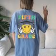 Goodbye Fifth Grade Hello Sixth Grade 6Th Grade Graduation Women's Oversized Comfort T-Shirt Back Print Moss