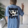 Groovy Soccer Poppy Ball Poppy Pride Women's Oversized Comfort T-Shirt Back Print Moss