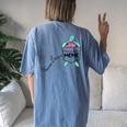 Happiness Is Being A Meme Sea Turtle Ocean Animal Women's Oversized Comfort T-Shirt Back Print Moss