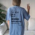 I'm A Nurse Women's Translated World Languages Women's Oversized Comfort T-Shirt Back Print Moss