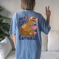 Just A Girl Who Loves Capybaras Capybara Lover Rodent Animal Women's Oversized Comfort T-Shirt Back Print Moss