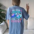 My Little Turtles Call Me Nana Turtles Sea Summer Womens Women's Oversized Comfort T-Shirt Back Print Moss