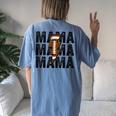 Mama Lightning Bolt Game Day Football Season Mom Women Women's Oversized Comfort T-Shirt Back Print Moss