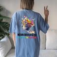 Neurodiversity Brain Autism Awareness Asd Adhd Kid Women's Oversized Comfort T-Shirt Back Print Moss
