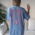 Rainbow Cute Unicorn Graffiti Women's Oversized Comfort T-Shirt Back Print Moss
