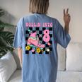 Rolling Into 8 Years Old Roller Skating Girl 8Th Birthday Women's Oversized Comfort T-Shirt Back Print Moss