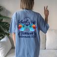 School's Out Forever Retired 2024 Teacher Retirement Women's Oversized Comfort T-Shirt Back Print Moss