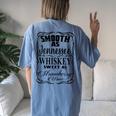 Smooth As Whiskey Sweet As Strawberry Wine Western Country Women's Oversized Comfort T-Shirt Back Print Moss