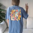 In My Softball Girl Era Retro Softball Girl Groovy Cute Women's Oversized Comfort T-Shirt Back Print Moss