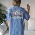 South Dakota Vintage State Animal Coyote Sweet Home Boho Women's Oversized Comfort T-Shirt Back Print Moss