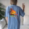 Summer Vacation Cancun Mexico Beach Kid Women's Oversized Comfort T-Shirt Back Print Moss