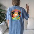 Summer Vacation Life Is Better At The Beach Kid Women's Oversized Comfort T-Shirt Back Print Moss