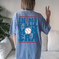 In My T-Ball Mom Era Baseball Mom Groovy Mother's Day Women's Oversized Comfort T-Shirt Back Print Moss