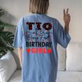 Tio Of The Berry First Birthday Girl Sweet Strawberry Bday Women's Oversized Comfort T-Shirt Back Print Moss