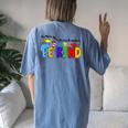 In World Where You Can Be Anything Be Kind Positive Rainbow Women's Oversized Comfort T-Shirt Back Print Moss