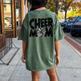 Cheer Mom Pom Pom Cheerleader Team Mama Cheerleading Women's Oversized Comfort T-Shirt Back Print Moss