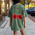 Cherry Red Aesthetic Cherries Trendy Summer Women Women's Oversized Comfort T-Shirt Back Print Moss