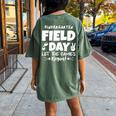 Field Day Kindergarten K Purple 2024 Boy Girl Teacher Women's Oversized Comfort T-Shirt Back Print Moss