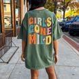Bachelorette Party Groovy Girls Gone Mild Girls Women's Oversized Comfort T-Shirt Back Print Moss